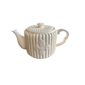 Antique Reflections Large Teapot, 5 3/4", White (G35)